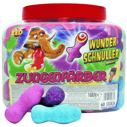 candytoys.ch ZED Wunderschnuller Zungenfärber  60 Stück in der Dose candytoys.ch Switzerland
