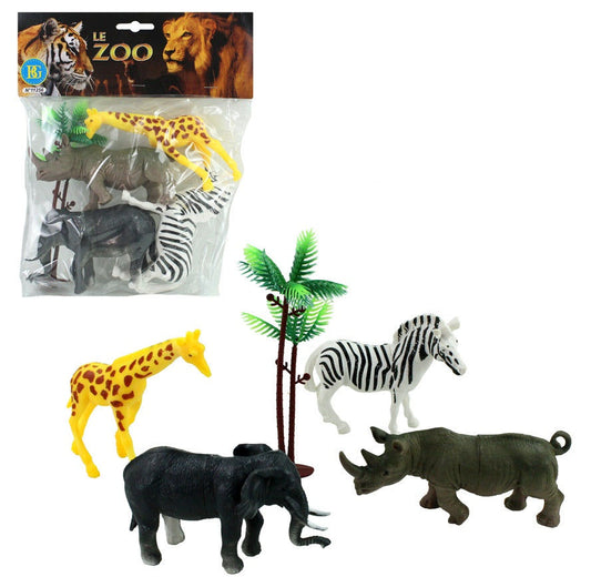 candytoys.ch Zootiere 4 Stück + Palme im Beutel - ca 11-14cm candytoys.ch Switzerland