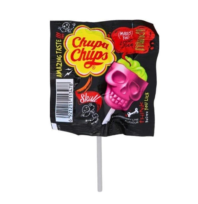 Chupa Chups Chupa Chups 3D Skull 15 g – Der coole 3D-Lutscher mit Brause-Effekt! 1 Stück