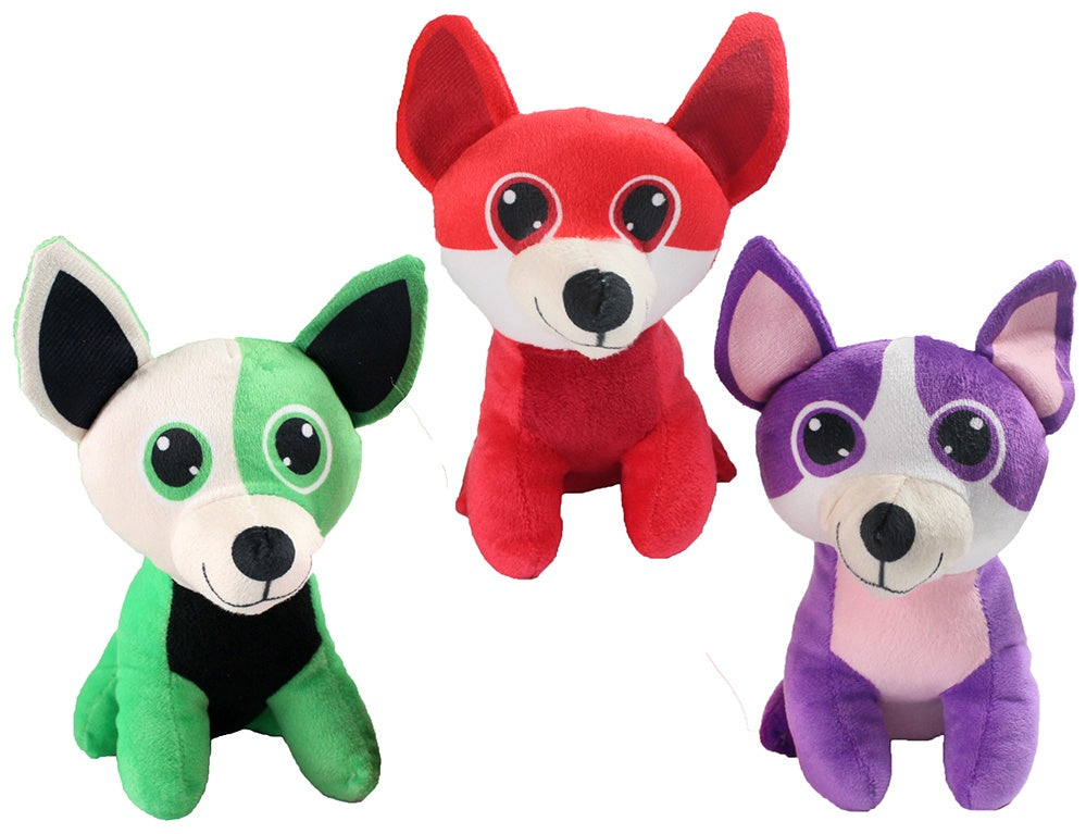 3-farbiger Hund sortiert, ca. 20 cm, weich und kuschelig