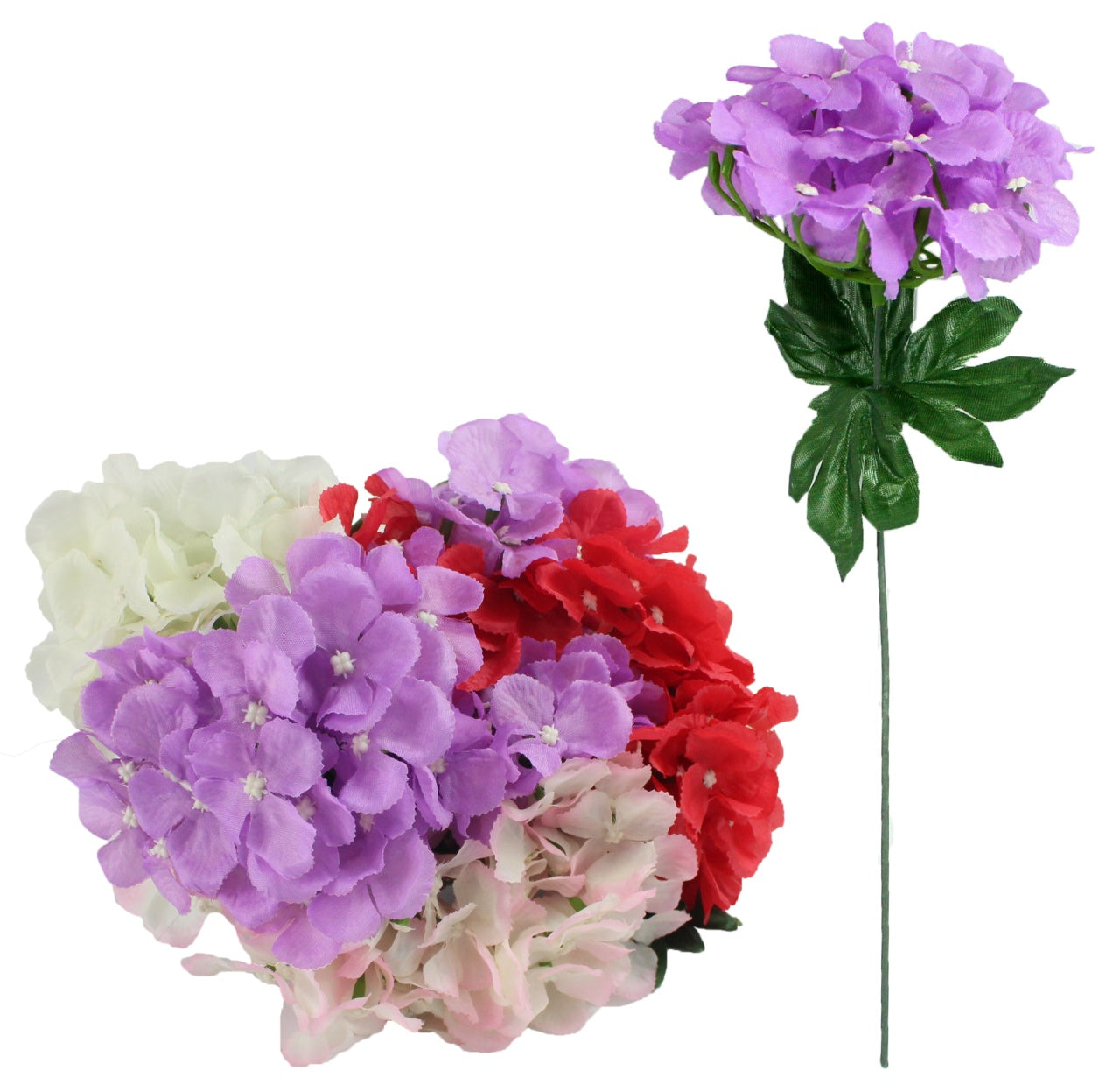 Hortensie 4 Farben sortiert ca 31cm