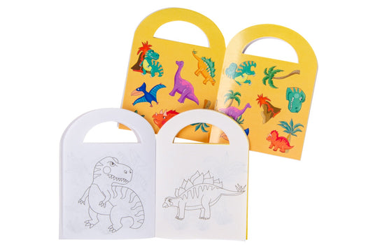 Malbuch Dinosaurier mit Stickern ca 13x9,5 cm
