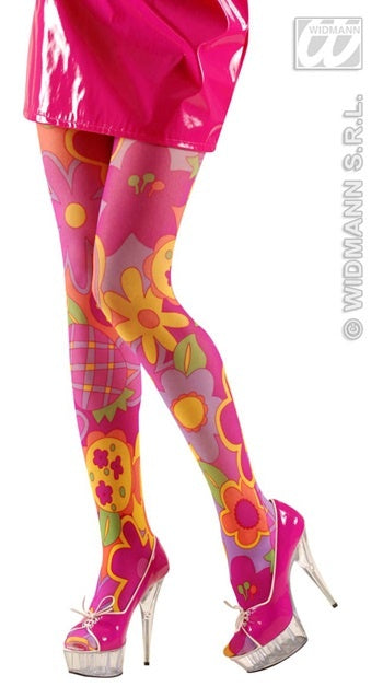 Strumpfhose 'Flower' bunt - Einheitsgröße 40 DEN
