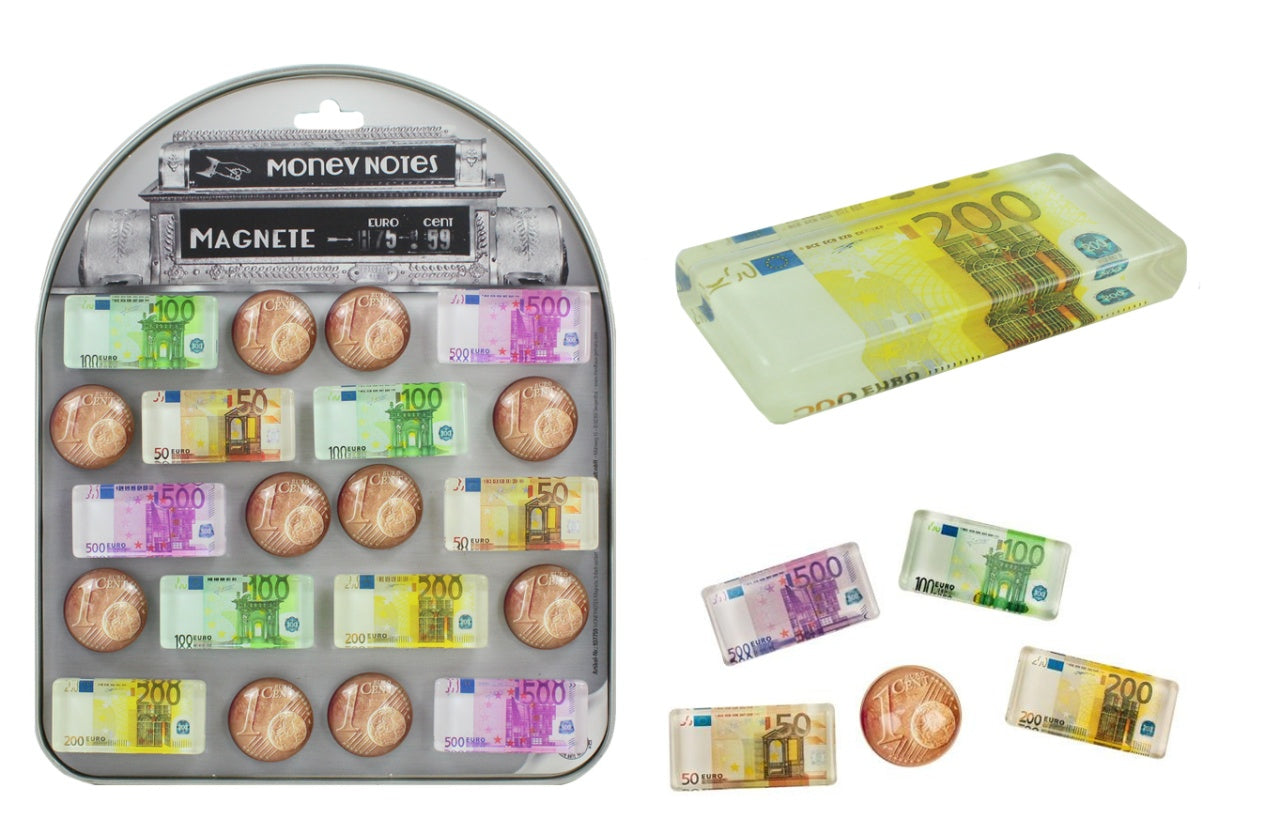 Magnet Euro Design 5-fach sortiert, Größe ca. 3,5-5,5 cm