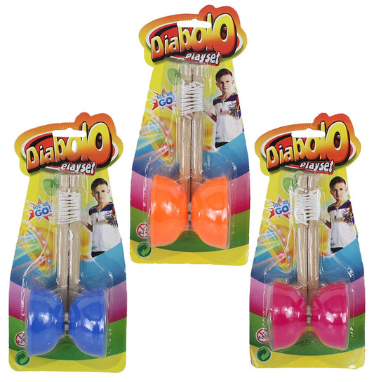 Diabolo 3-fach sortiert, 19 x 9 cm auf Karte
