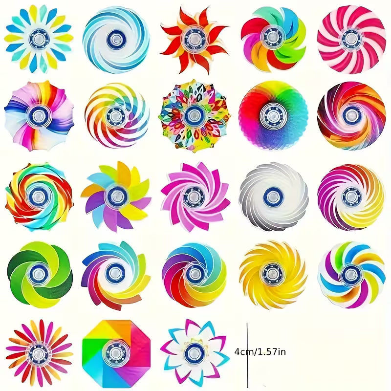 Elektroniktrade Acryl-Fidget-Spinner - 4 cm, verschiedene Muster und Farben, 1 Stück
