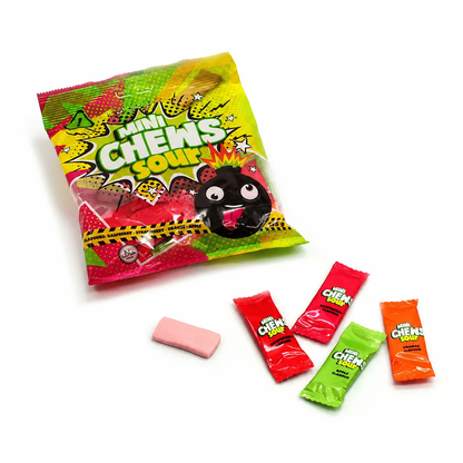 Elektroniktrade Mini Chews Sour 175 g - Fruchtige Kaubonbons mit saurem Geschmack candytoys.ch Switzerland