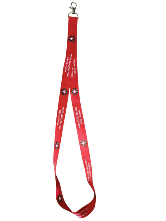 elektroniktrade Schlüsselband "Make Switzerland Great Again" - Hochwertiges Lanyard