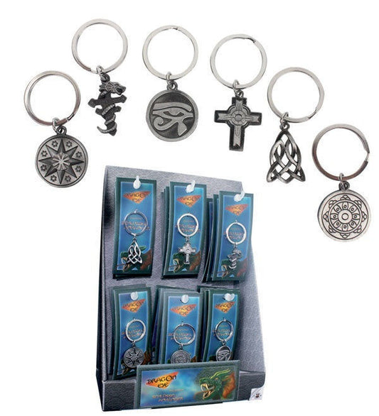 Elektroniktrade Talisman 'Dragon Eye' Schlüsselring - Metall, 6-fach, 2,5-3cm