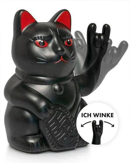 Elektroniktrade Winkekatze Rockhand, Schwarz