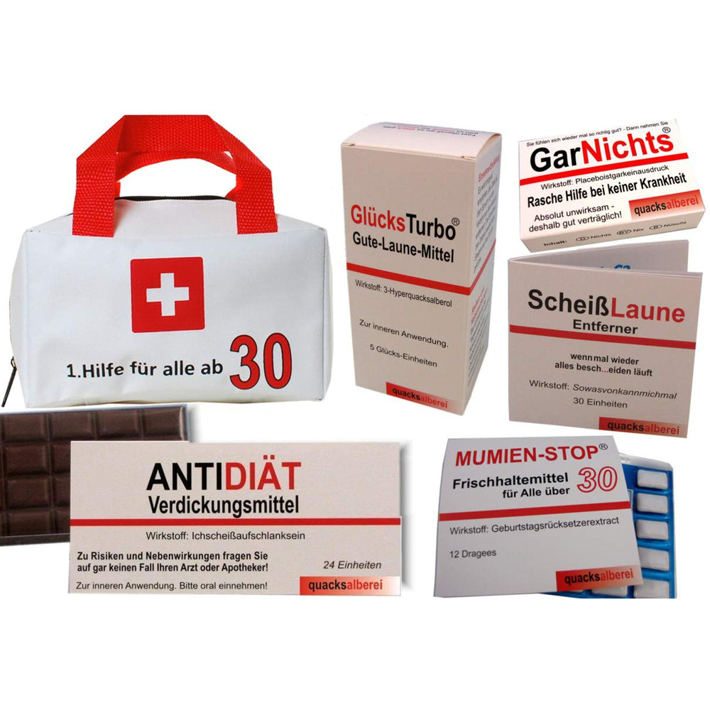 ERSTE HILFE TASCHE ZUM 30. GEBURTSTAG (5-TEILIG)