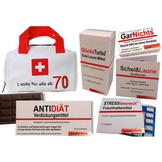 ERSTE HILFE TASCHE ZUM 70. GEBURTSTAG (5-TEILIG)