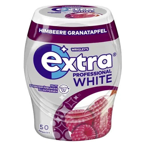 Extra Wrigley's Extra Professional White Himbeer Granatapfel 12x50 Dragees candytoys.ch Switzerland