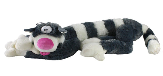 Katze liegend Comicstyle lange Arme und Beine ca 110 cm