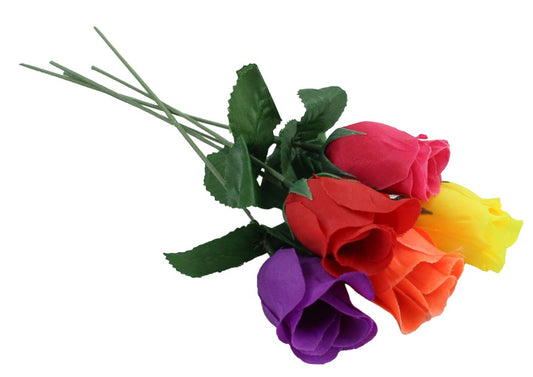Rosenknospe 5 Farben sortiert ca 26 cm
