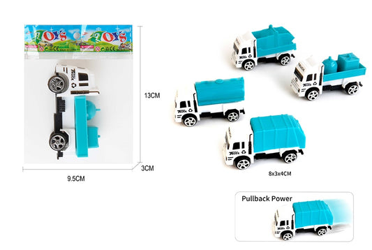 Baufahrzeuge 4 Fach sortiert - ca 8cm