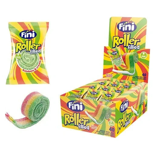 Fini Fini Roller filled Rainbow & Cream 18 Stück im Karton candytoys.ch Switzerland