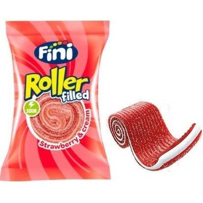 Fini Roller gefüllt mit Erdbeer & Sahne, 1 Stück im Beutel