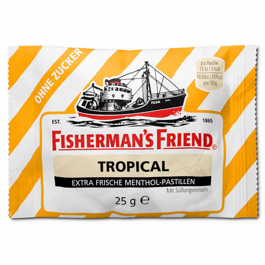 Fisherman's Friend Tropische zuckerfreie Pastillen, 25g Beutel
