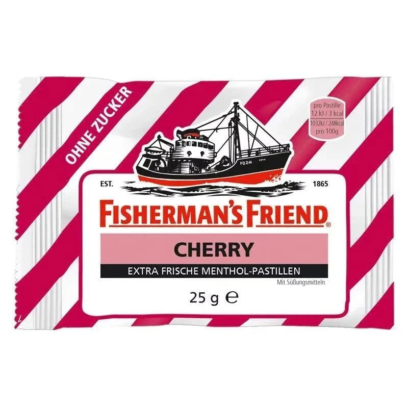 Fishermans Friend Cherry Bonbons ohne Zucker, 1 Beutel, erfrischend und zuckerfrei
