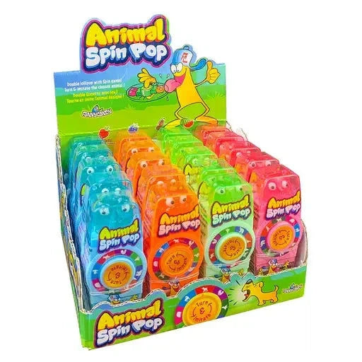 Funny Candy Funny Candy Animal Spin Pop 20 Stück im Karton candytoys.ch Switzerland