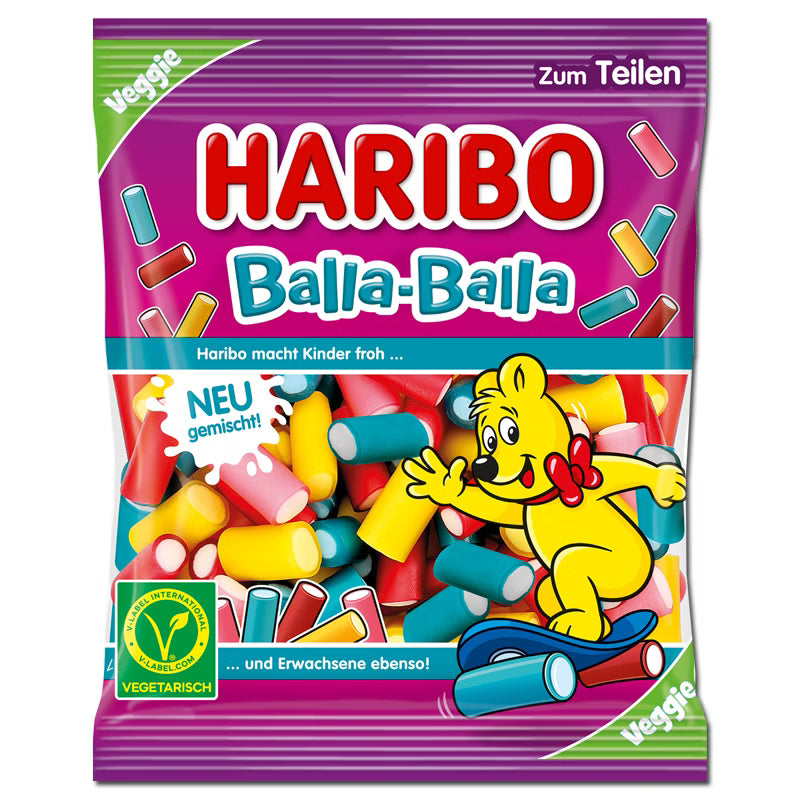 Haribo Balla Balla Fruchtgummi, 160g Beutel mit fruchtigem Konfekt