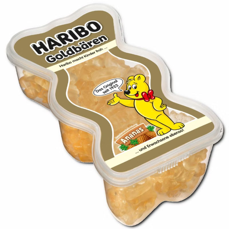 Haribo Haribo Goldbären Ananas, Fruchtgummi, 450g Dose