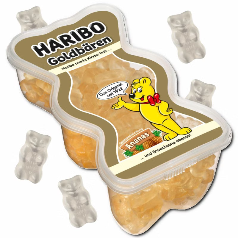 Haribo Haribo Goldbären Ananas, Fruchtgummi, 450g Dose
