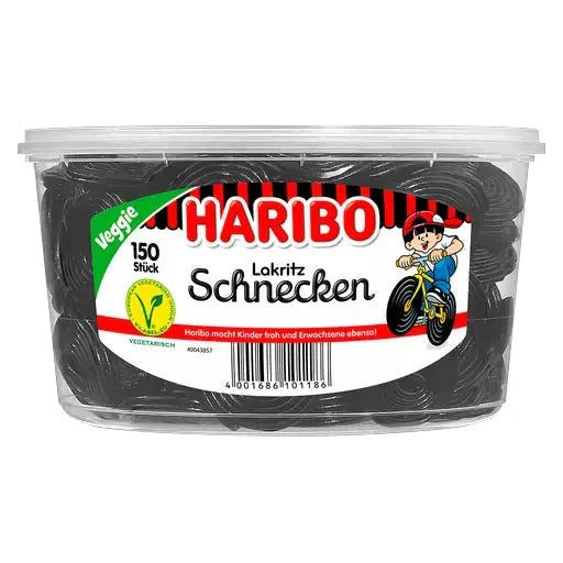 Haribo Haribo Lakritz Schnecken 150 Stück in der Dose candytoys.ch Switzerland
