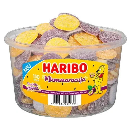 Haribo Haribo Mhmmaracuja 150 Stück in der Dose candytoys.ch Switzerland