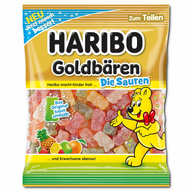 Haribo Haribo sauer Goldbären, Fruchtgummi, 175g Beutel