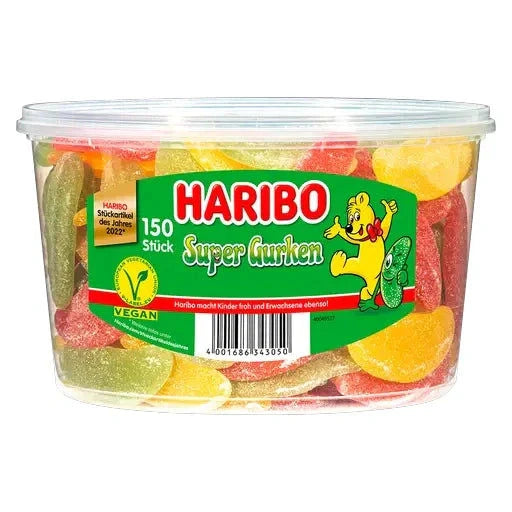 Haribo Haribo Super Gurken 150 Stück in der Dose candytoys.ch Switzerland