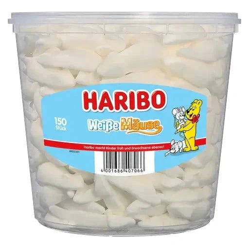 Haribo Haribo Weisse Mäuse 150 Stück in der Dose