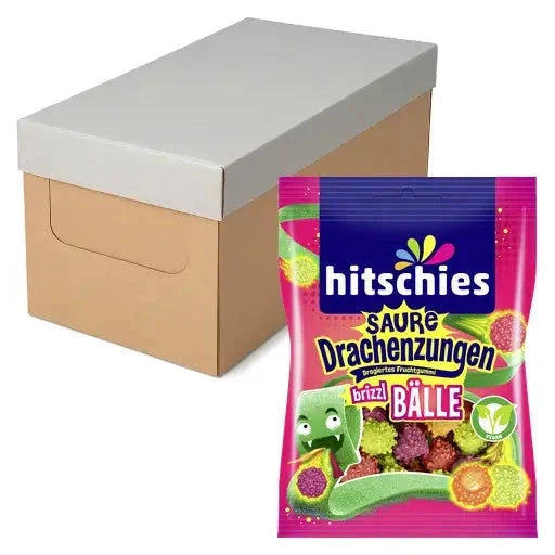 hitschies hitschies Saure Drachenzungen Brizzl Bälle 12x100g im Karton candytoys.ch Switzerland