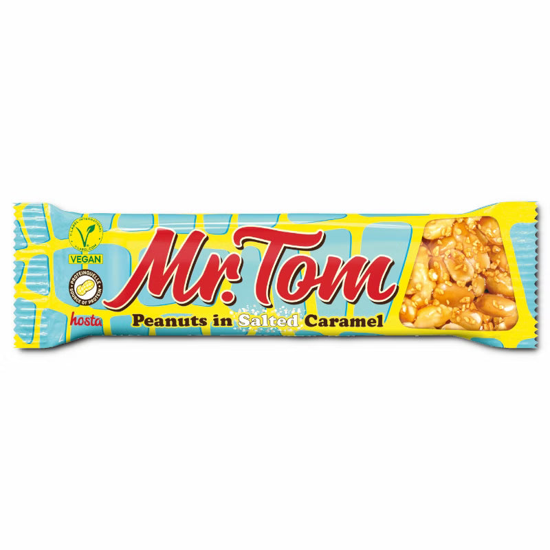 hosta GmbH & Co. KG Mr. Tom Salted Caramel, Erdnuss, 1 Riegel zu 40g