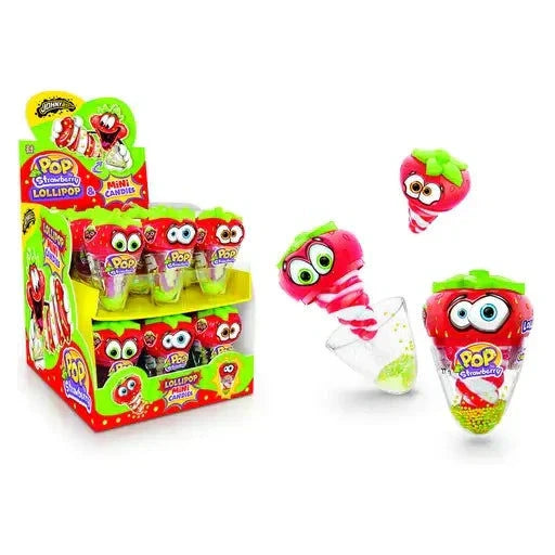 Johny Bee Johny Bee Strawberry Lollipop&Candy 24 Stück im Karton candytoys.ch Switzerland