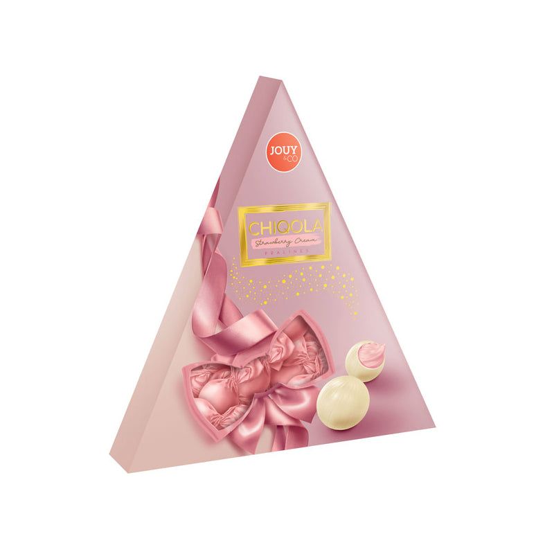 Jouy & Co Pralinen Triangle weiße Schokolade und Erdbeere