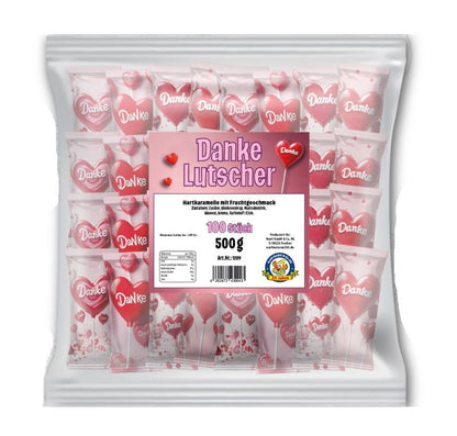 Krottis 100 x Lutscher "Danke" 500g