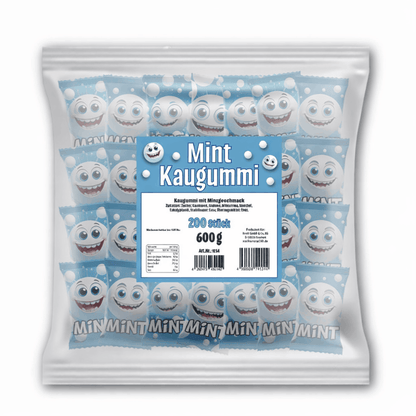 Krottis 200 x Kaugummi "Mint" 600g