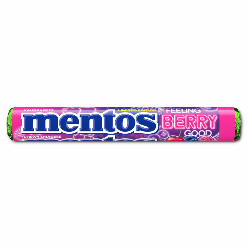 Mentos Feeling Berry Good Kaubonbon Rolle, 37,5g