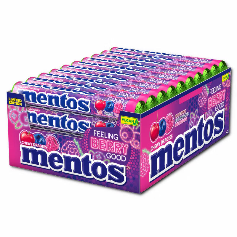 Mentos Feeling Berry Good Kaubonbon Rolle, 40 Stück