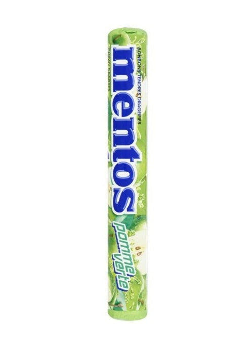 Mentos Grüner Apfel Mentos Rollen - 1 x 37,5 g Fruchtige Süßigkeit