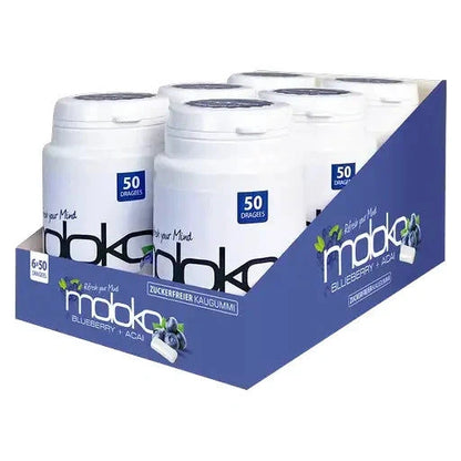 Moloko Moloko Kaugummi Blueberry + Acai 6x50 Dragees candytoys.ch Switzerland