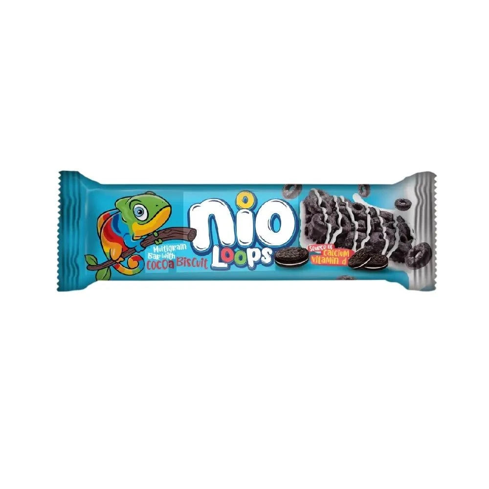 nio Loops Loops Bar - Kakaokeks - 23g - Proteinriegel ohne Zuckerzusatz