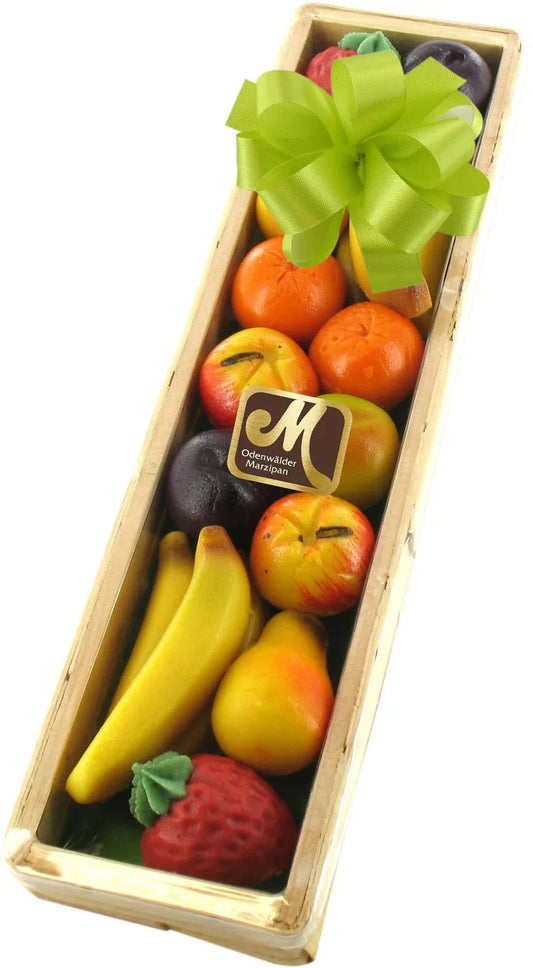 Odenwälder Marzipankonditorei GmbH Marzipan Früchte Geschenkkorb 225g - Feine Auswahl an Delikatessen