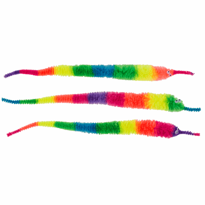 OOTB Magischer Regenbogenwurm, ca. 22 cm, interaktiv und leuchtend