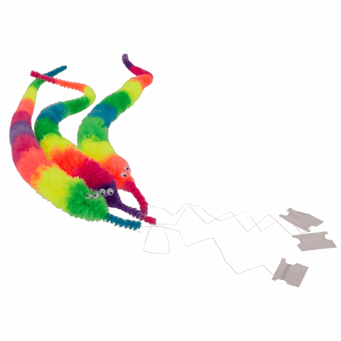 OOTB Magischer Regenbogenwurm, ca. 22 cm, interaktiv und leuchtend