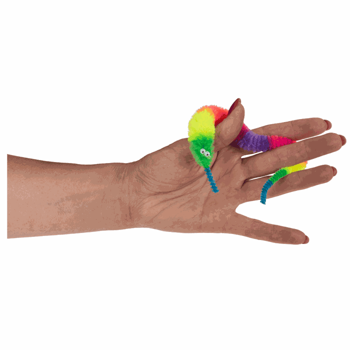 OOTB Magischer Regenbogenwurm, ca. 22 cm, interaktiv und leuchtend