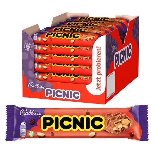 Picnic Cadbury Picnic Schokoriegel 36 Stück im Karton candytoys.ch Switzerland