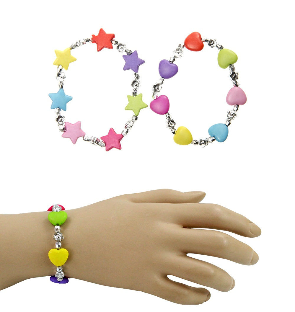 PL Armband 2-fach sortiert -Stern und Herz- Umfang ca 17cm candytoys.ch Switzerland